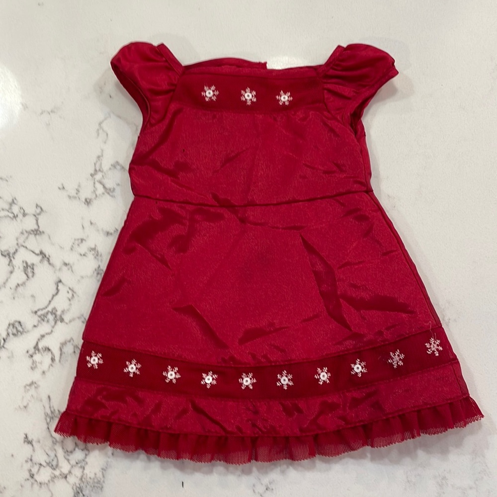 VINTAGE Authentic American Girl Doll Snowflake Christmas Dress